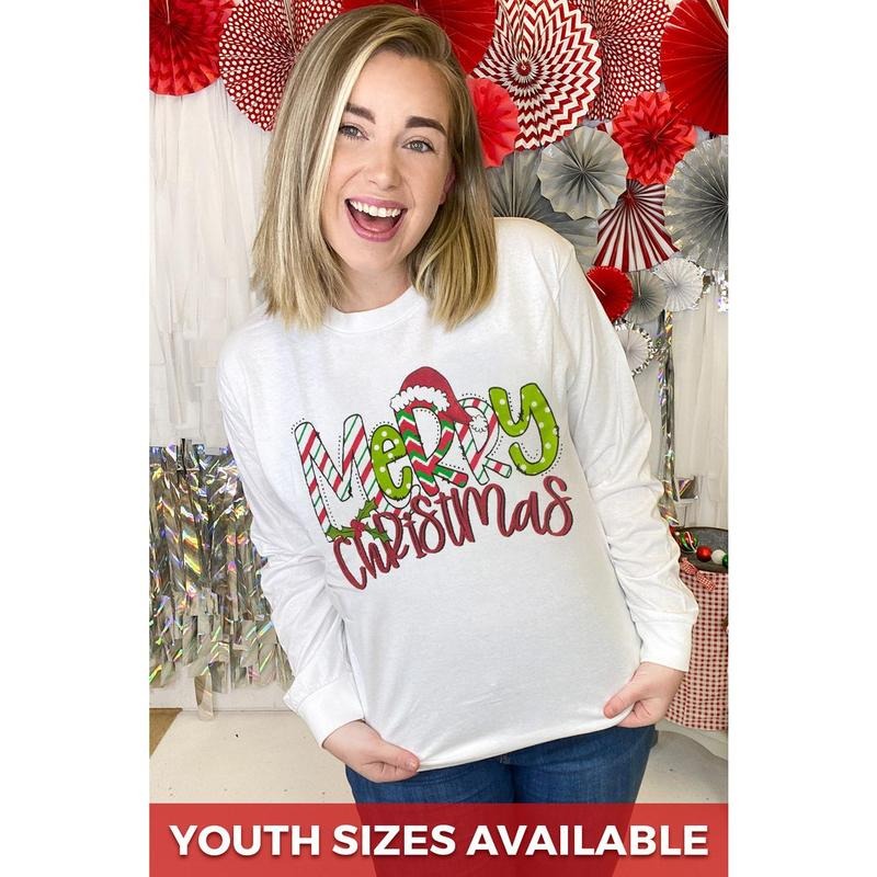 Multipattern Merry Christmas Long Sleeve Shirt Hoodie, Sweatshirt | UrbanDripWear.com