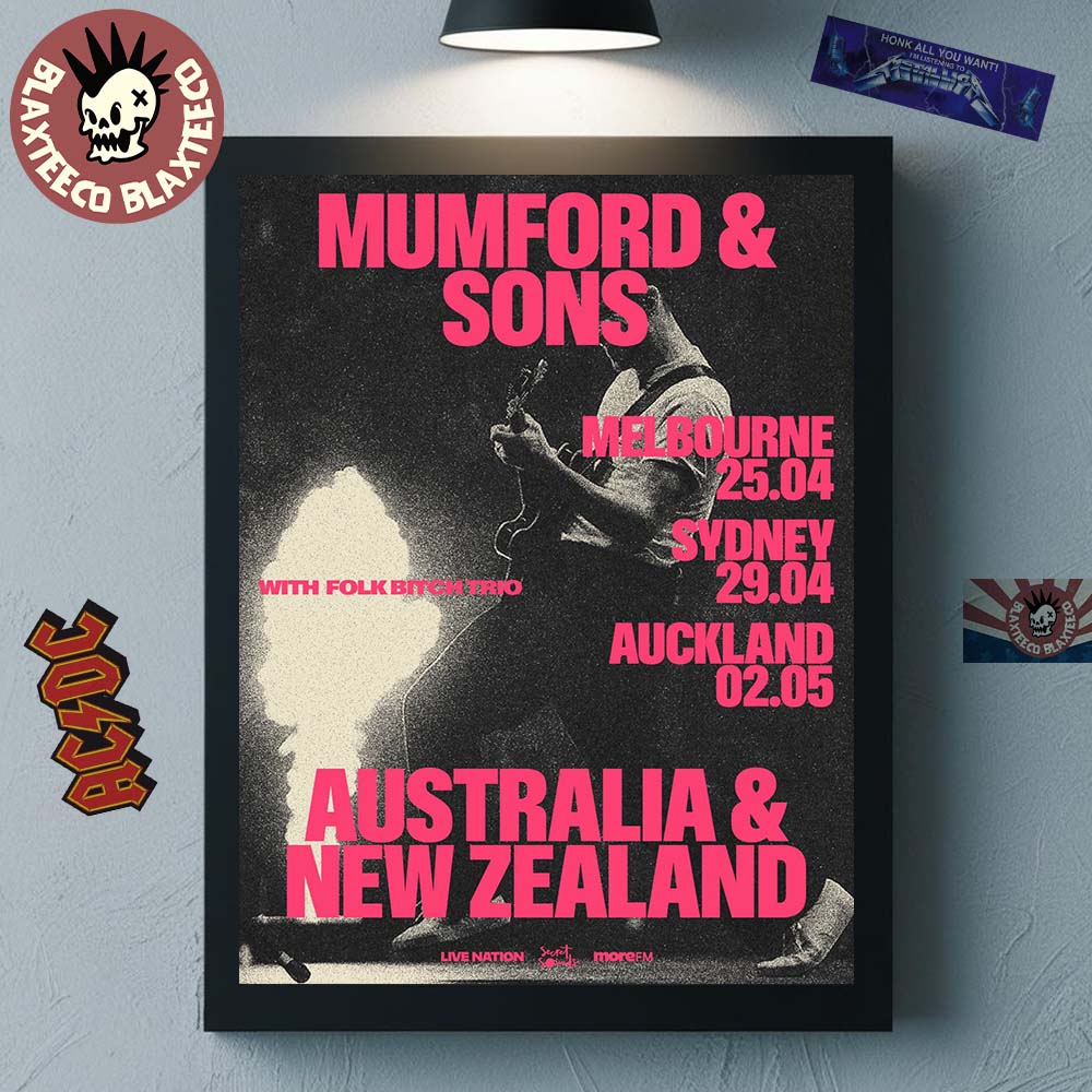 Mumford And Sons Australia And New Zealand 2026 Tour In Melbourne Sydney And Auckland Decor Poster Canvas