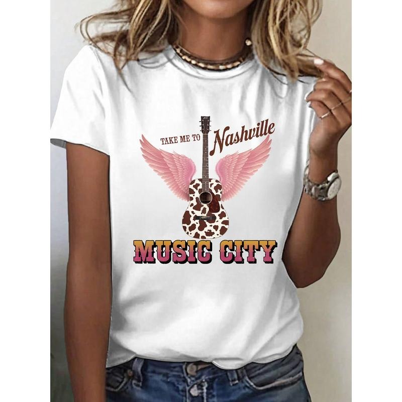 Music - themed T - shirt: "Take Me to Nashville Music City" with Guitar and Wings Hoodie, Sweatshirt | UrbanDripWear.com