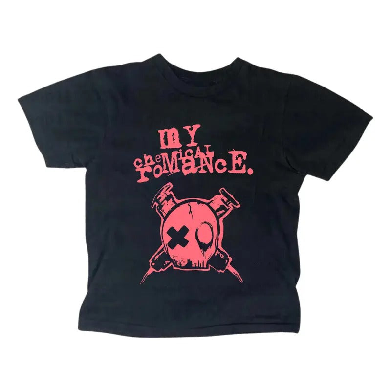 My Chemical Romance Baby Tee 90s Vintage Clothes for Women Women's Baby Tee Emo Girl Woman T-shirts Female Clothing 2000s...