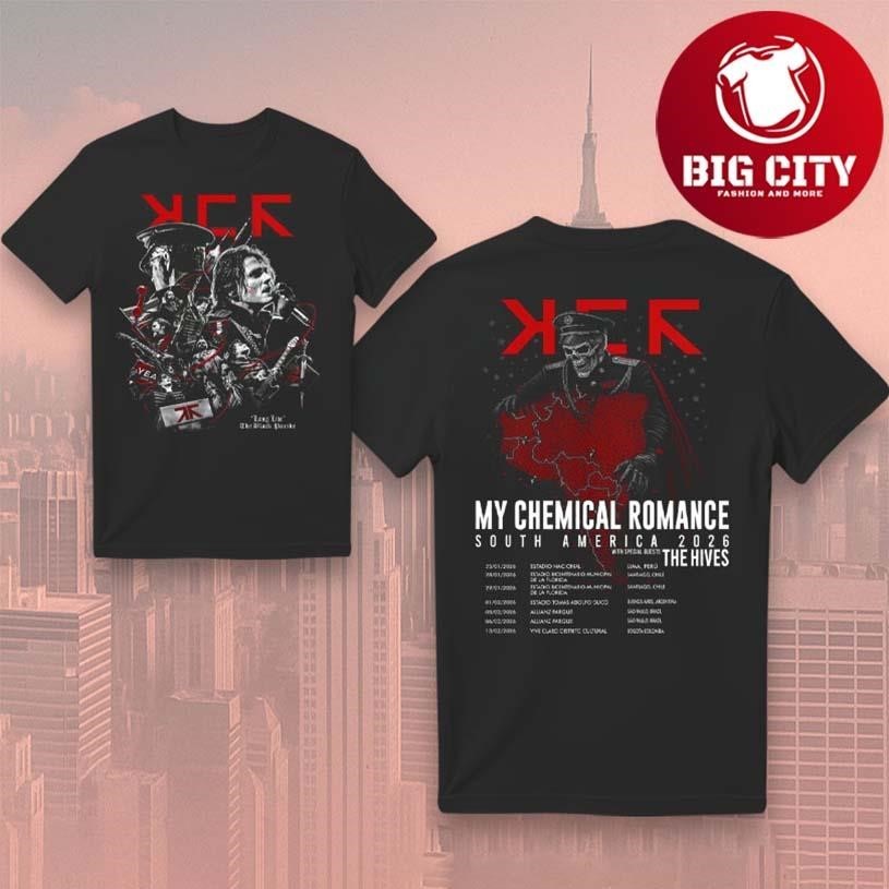 My Chemical Romance South America Tour 2026 Two Sided Shirt