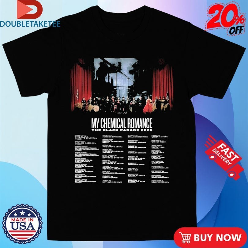 My Chemical Romance The Black Parade 2026 Tour Dates UK And Europe Shirts