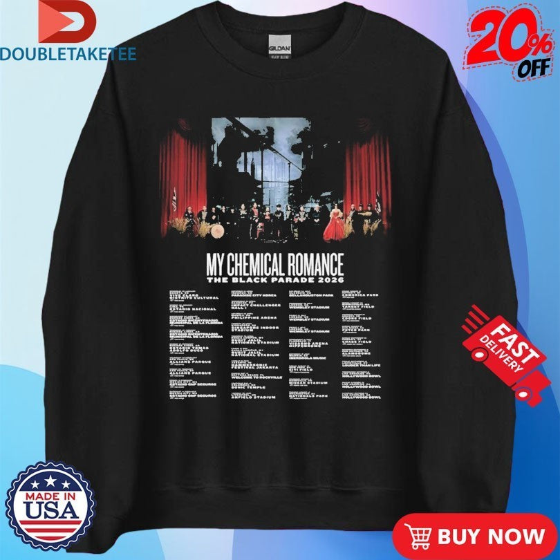 My Chemical Romance The Black Parade 2026 Tour Dates UK And Europe Shirts