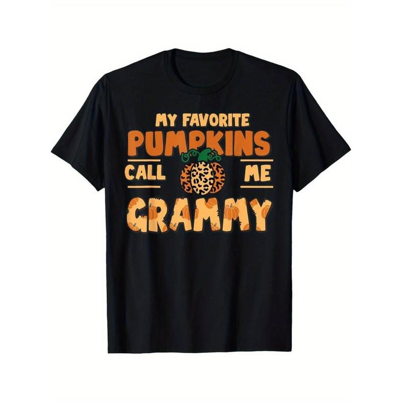 My Favorite Pumpkins Call Me Grammy Thanksgiving Fall Autumn Printed T-shirt Hoodie, Sweatshirt | UrbanDripWear.com