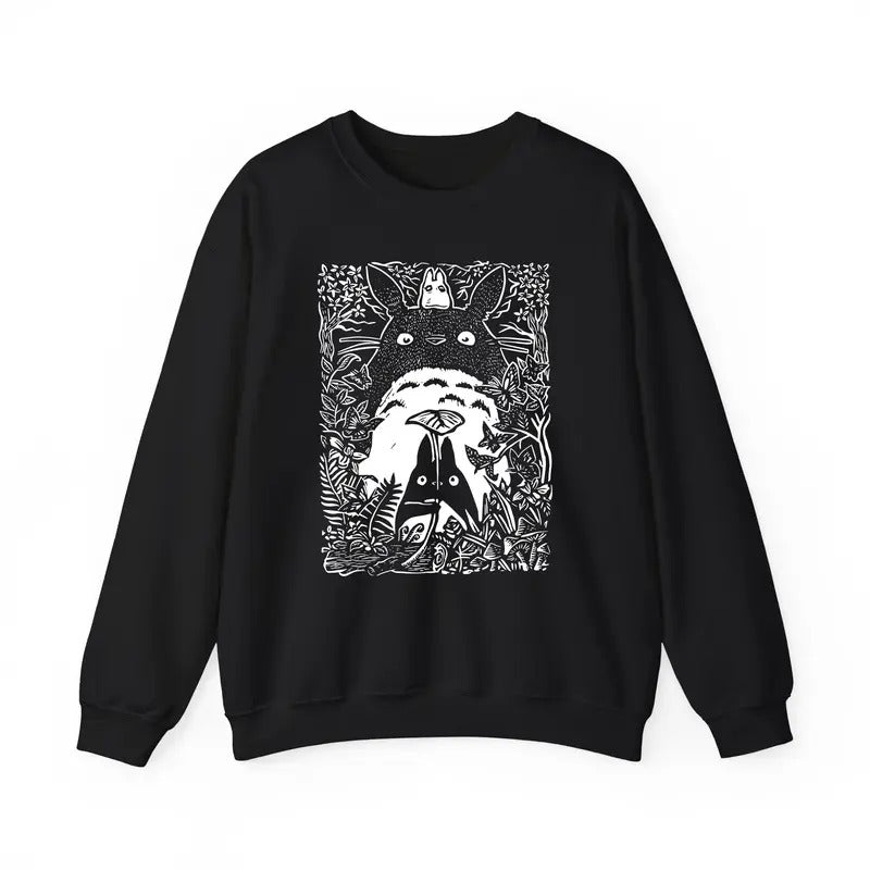 My Neighbor Totoro Sweatshirt, Studio Ghibli Shirt, Spirited Away, Miyazaki Hayao, Studio Ghibli Fans, Anime Christmas...