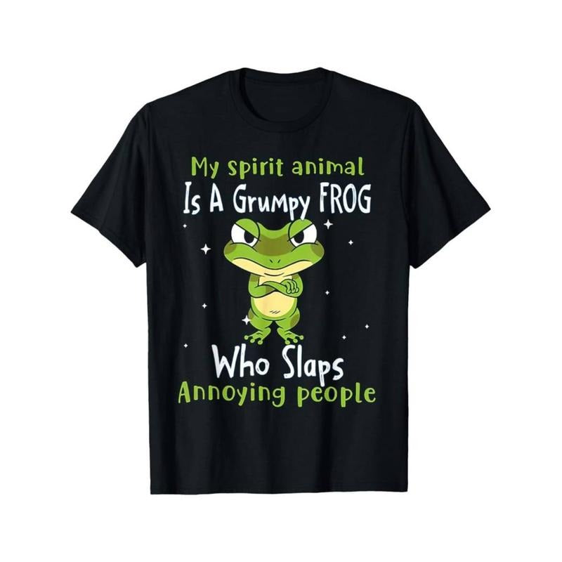 My Spirit animal Is A Grumpy Frog T-Shirt Menswear Top Hoodie, Sweatshirt | UrbanDripWear.com
