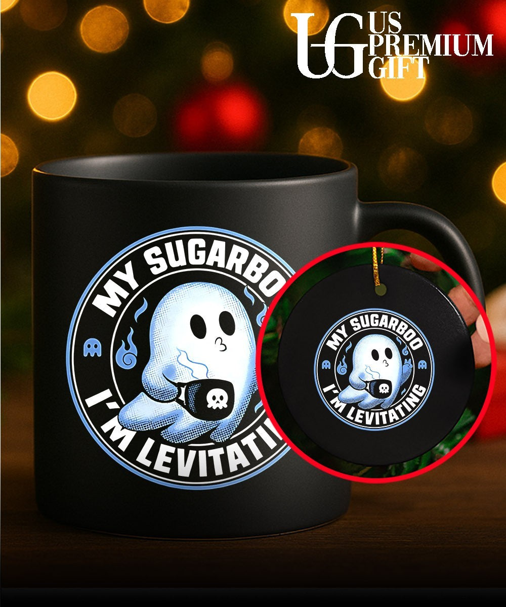 My Sugarboo I’m levitating ghost drinking coffee shirt