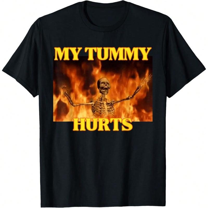 My Tummy Hurts Funny Hard Skeleton Meme T-Shirt Hoodie, Sweatshirt | UrbanDripWear.com