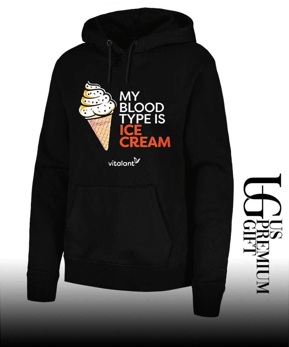 My blood type is ice cream Vitalant shirt