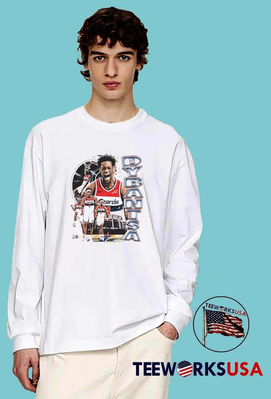 NBA Basketball Fan Gear, Washington Wizards Player Posterized shirt