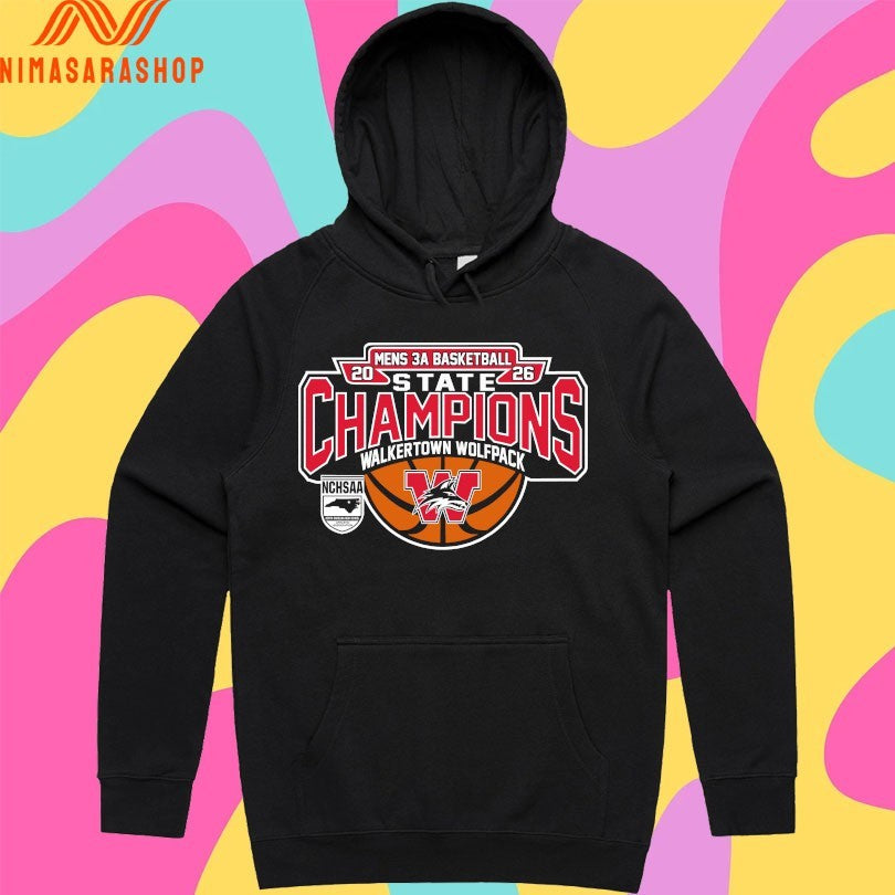 NCHSAA Men’s 3a Basketball State Champions Walkertown Wolfpack 2026 Shirts