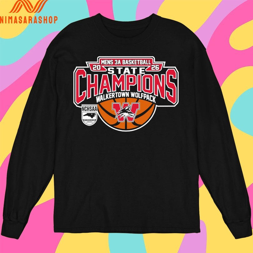 NCHSAA Men’s 3a Basketball State Champions Walkertown Wolfpack 2026 Shirts