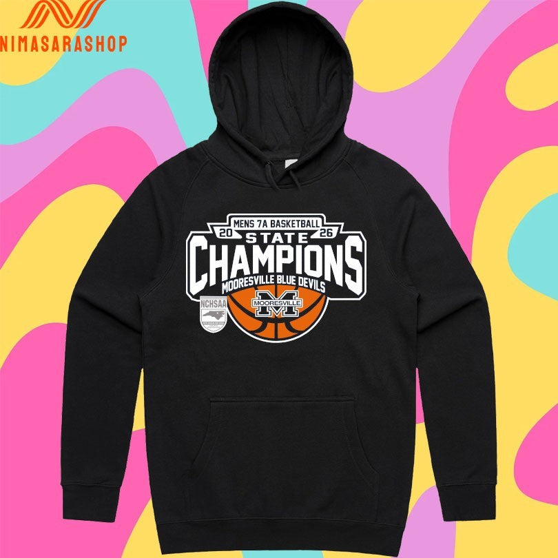 NCHSAA Men’s 7a Basketball State Champions Mooresville Blue Devils 2026 Shirts