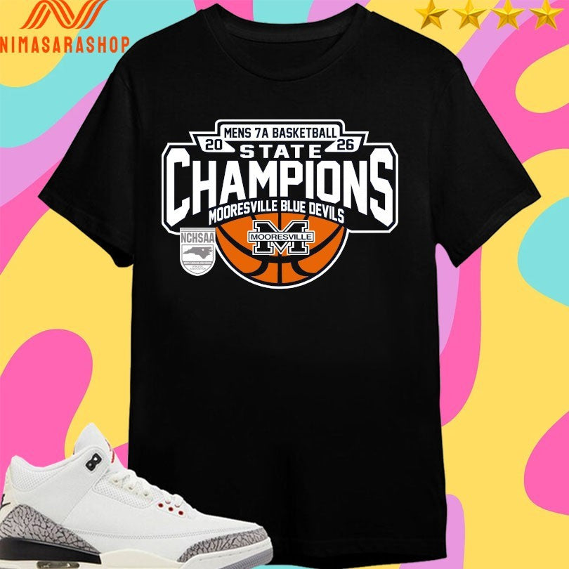 NCHSAA Men’s 7a Basketball State Champions Mooresville Blue Devils 2026 Shirts