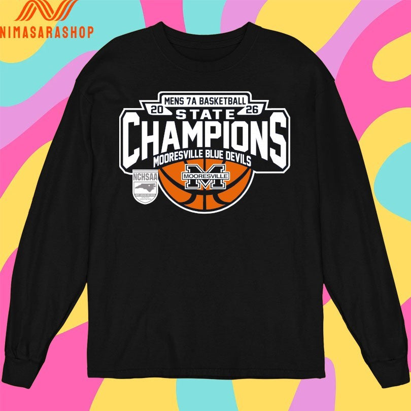 NCHSAA Men’s 7a Basketball State Champions Mooresville Blue Devils 2026 Shirts