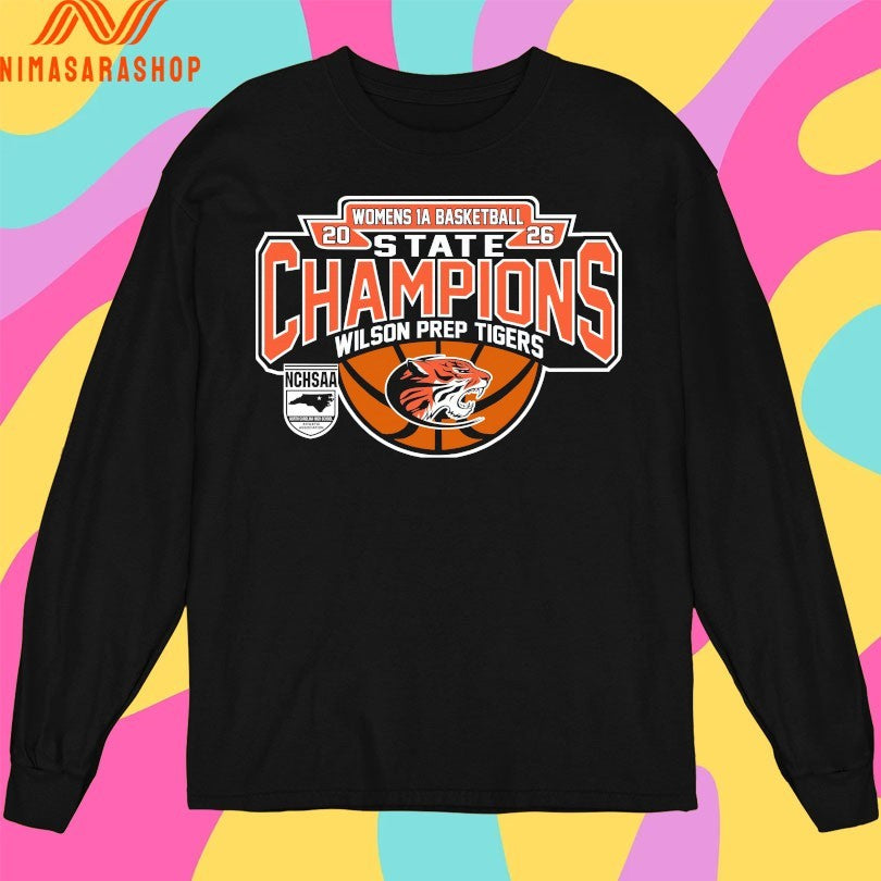 NCHSAA Women’s 1a Basketball State Champions Wilson Prep Tigers 2026 Shirts