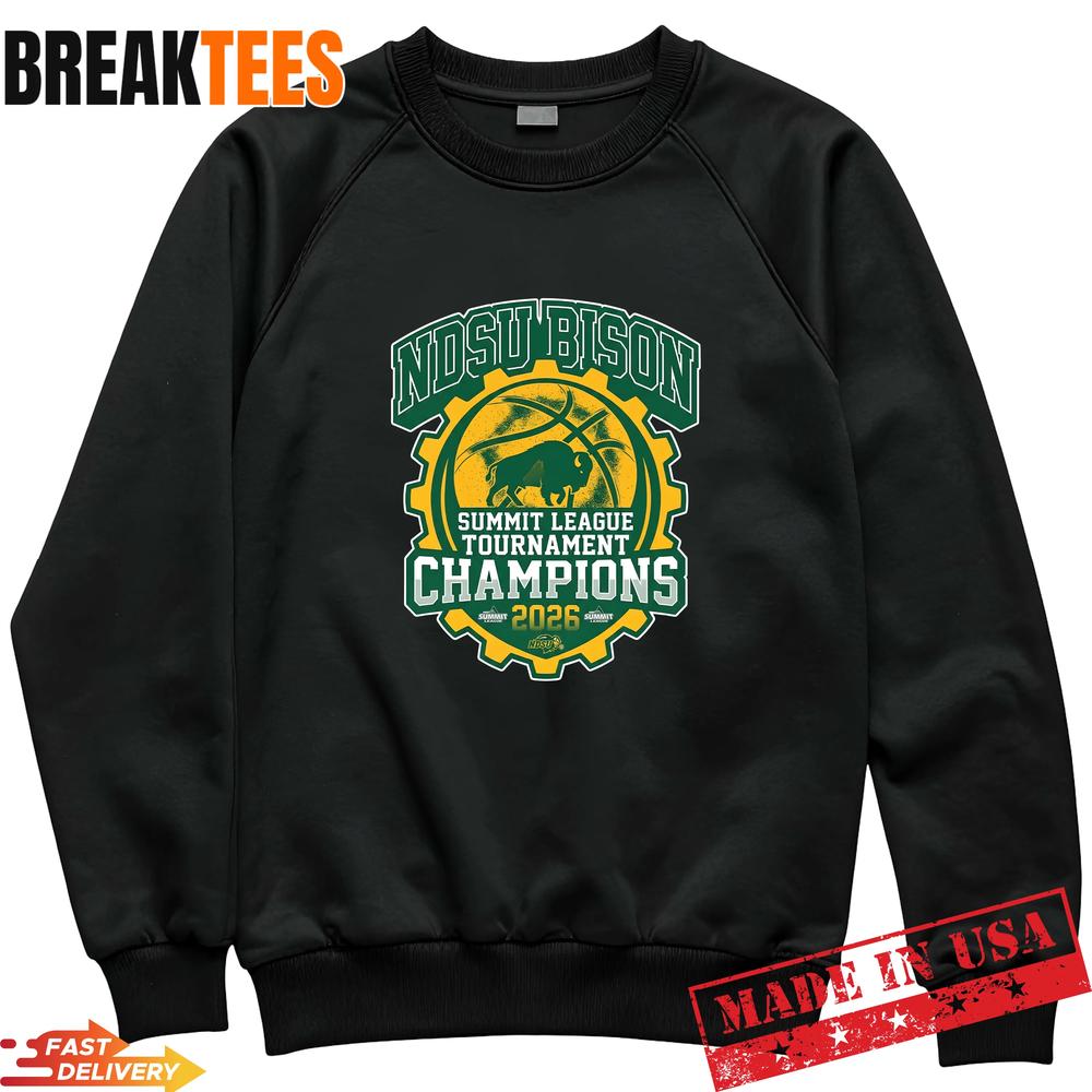 NDSU Bison 2026 Summit League Champions Basketball Fan T-Shirt