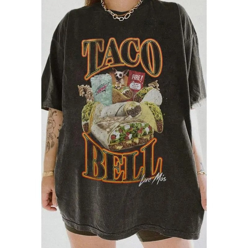 NEW Taco Bell 90s Tee For Women, man, Taco Bell Shirt, Taco Bell 90's T-Shirt, Unisex Cotton T-Shirt, Menswear,...