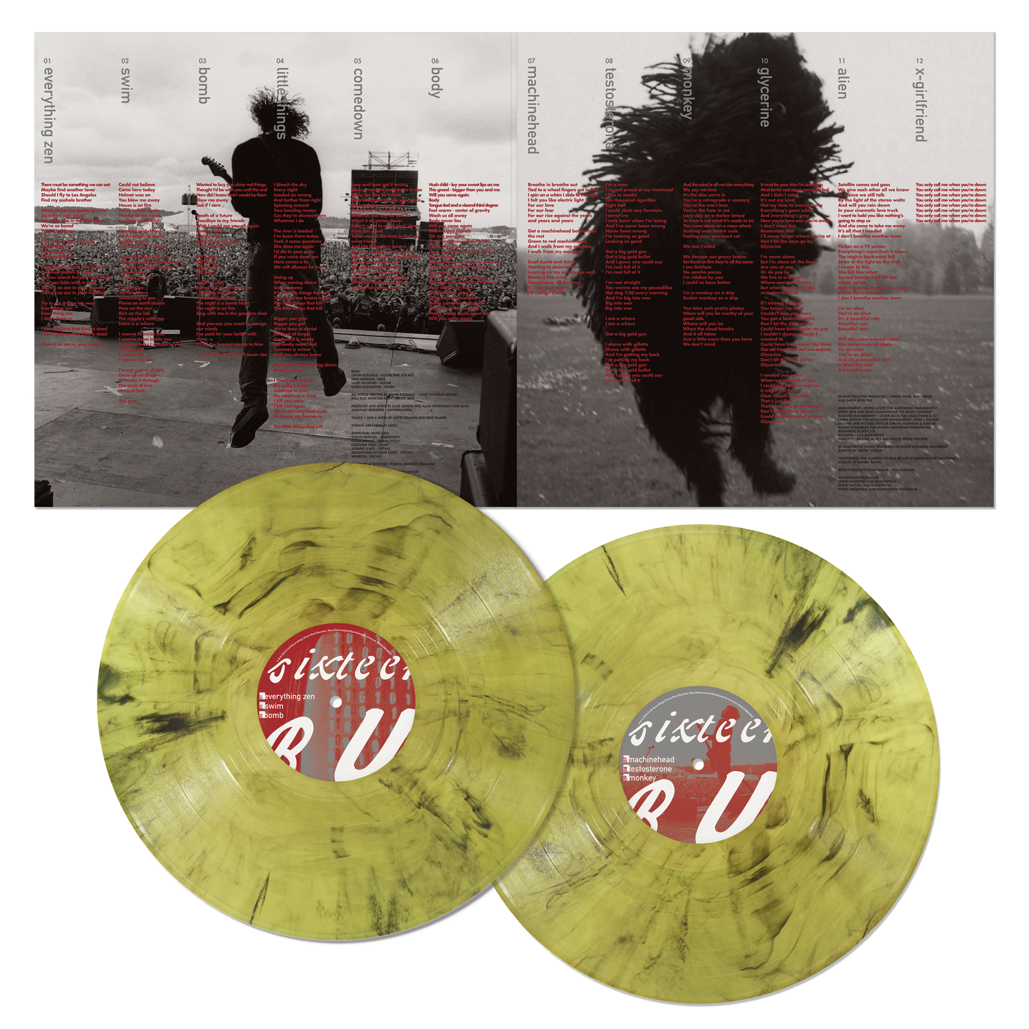 BUSH 'SIXTEEN STONEÃ¢â‚¬â„¢ 30TH ANNIVERSARY 2LP (Limited Edition Ã¢â‚¬â€œ Only 500 Made, Highlighter Smoke Vinyl)