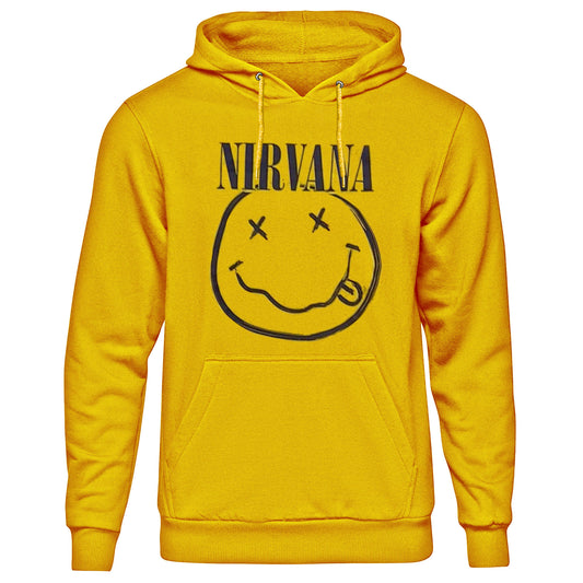 Nirvana Unisex Pullover Hoodie: Inverse Happy Face Style001