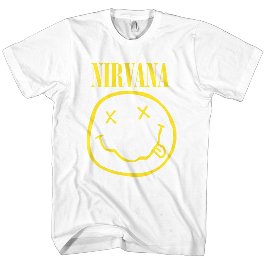 Nirvana Unisex T-Shirt - Smiley, White