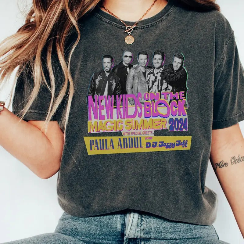 NKOTB Vintage Shirt, New Kids On The Block T-shirt, Classic Rock Concert Tee, NKOTB 2024 Concert Tshirt, New Kids On The...