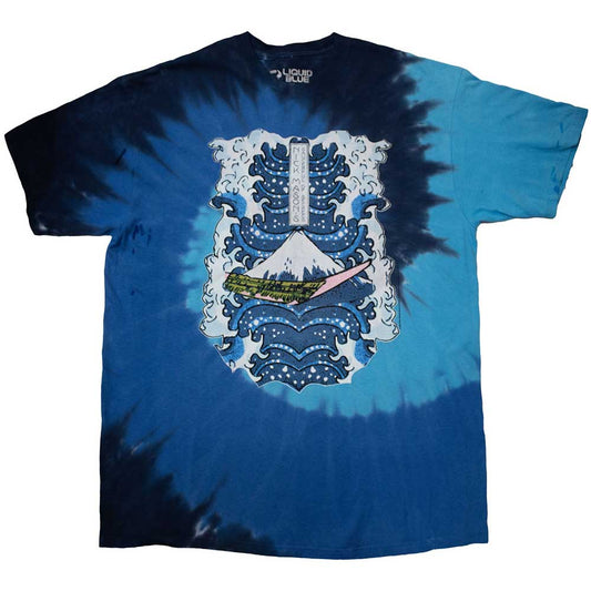 NICK MASON'S SAUCERFUL OF SECRETS Attractive T-Shirt, Hokusai Wave Dip Dye