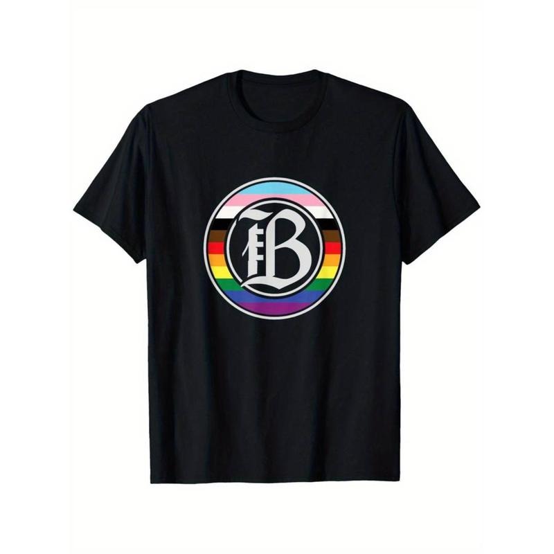 NWSL Bay FC Pride Logo T-shirt, 100% pure cotton, black round neck, sports enthusiast, dry washable, comfortable and...
