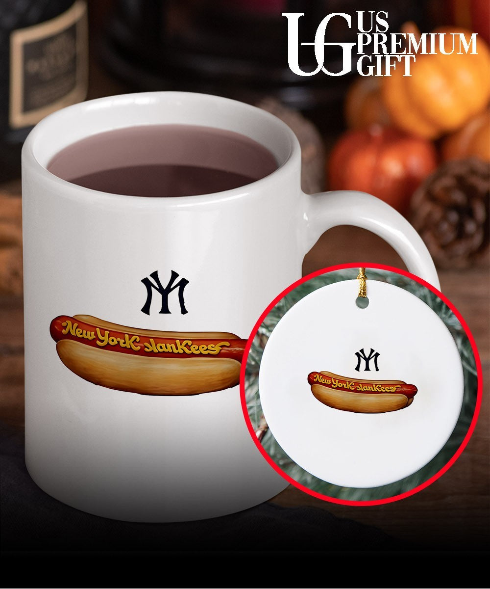 NY New York slanKees Hot Dog Baseball parody shirt