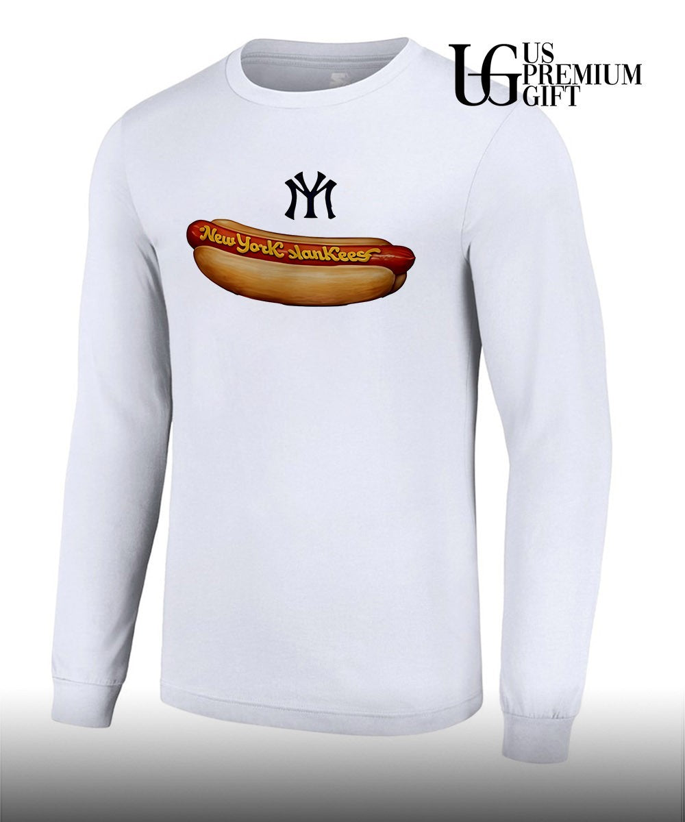 NY New York slanKees Hot Dog Baseball parody shirt