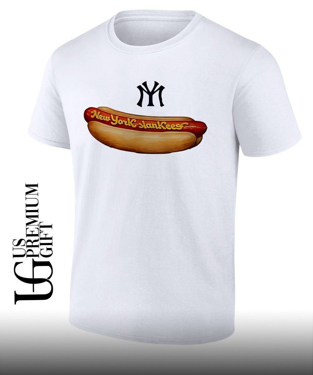 NY New York slanKees Hot Dog Baseball parody shirt