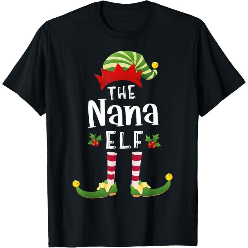 Nana Christmas Elf Matching Pajama X-Mas Party T-Shirt Hoodie, Sweatshirt | UrbanDripWear.com