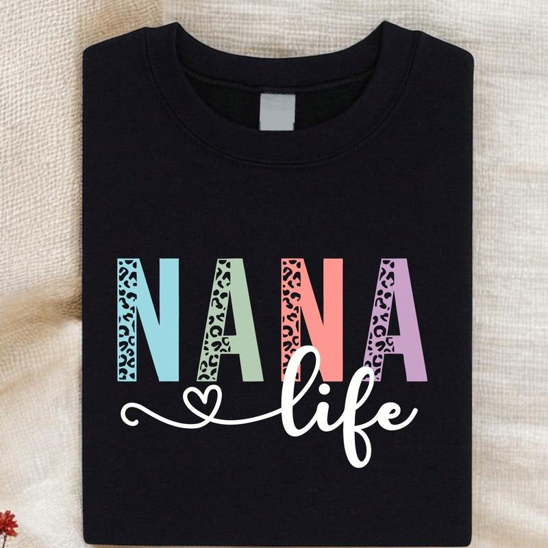 Nana Life Shirt, Gift For Grandma, Grandma, Graphic Tee, Women's T-Shirt, Mothers Day, Nana-Life Shirt, Pregnancy...