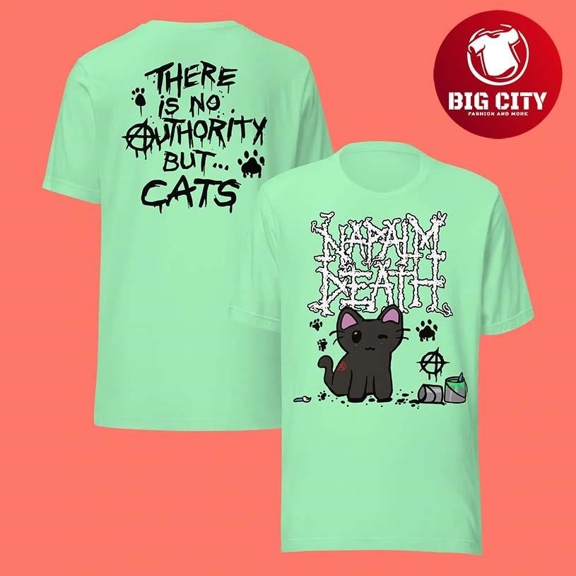 Napalm Death There is No Authority but Cats Two Sided Shirt