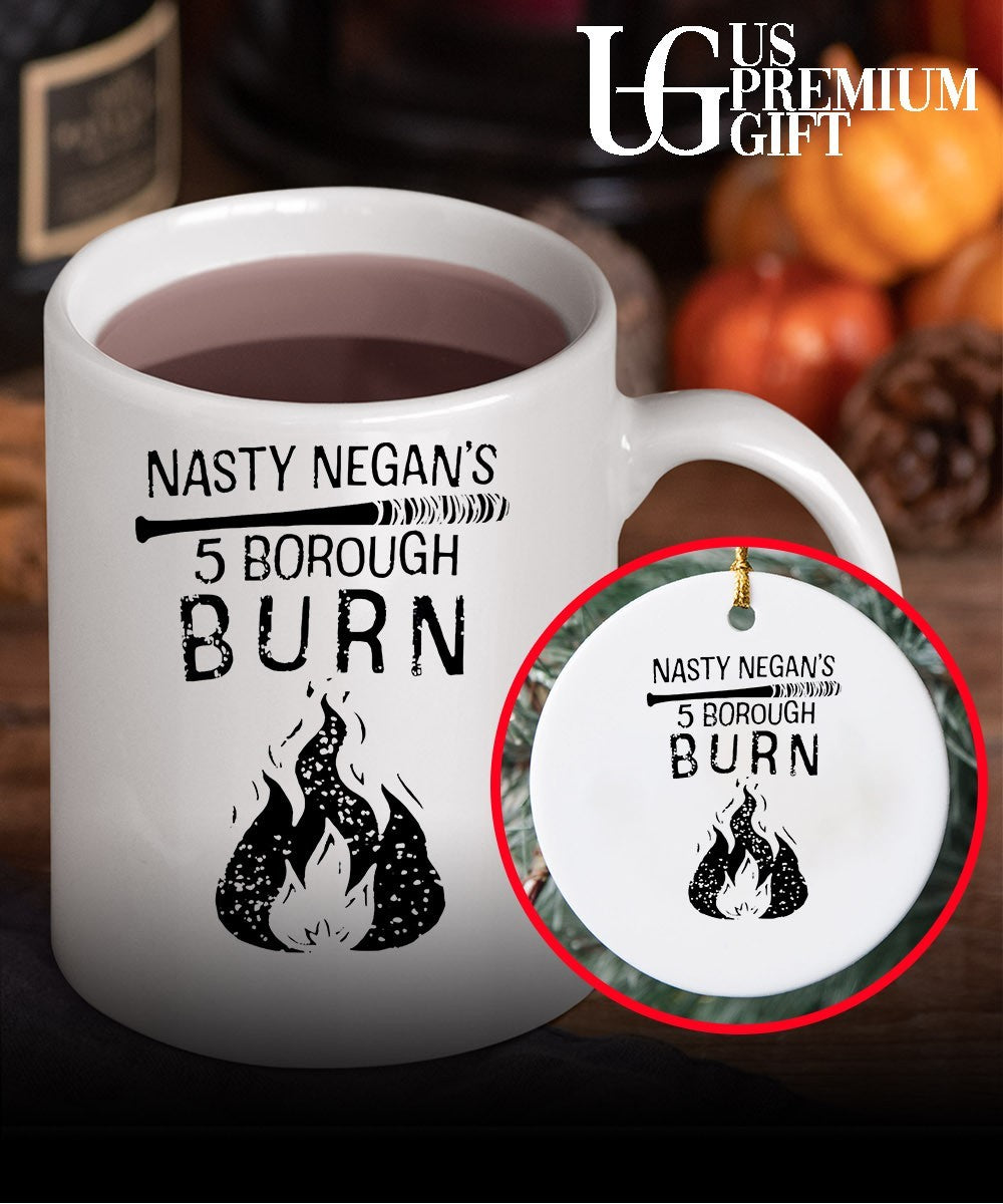 Nasty Negan 5 Borough Burn Baseball Bat shirt