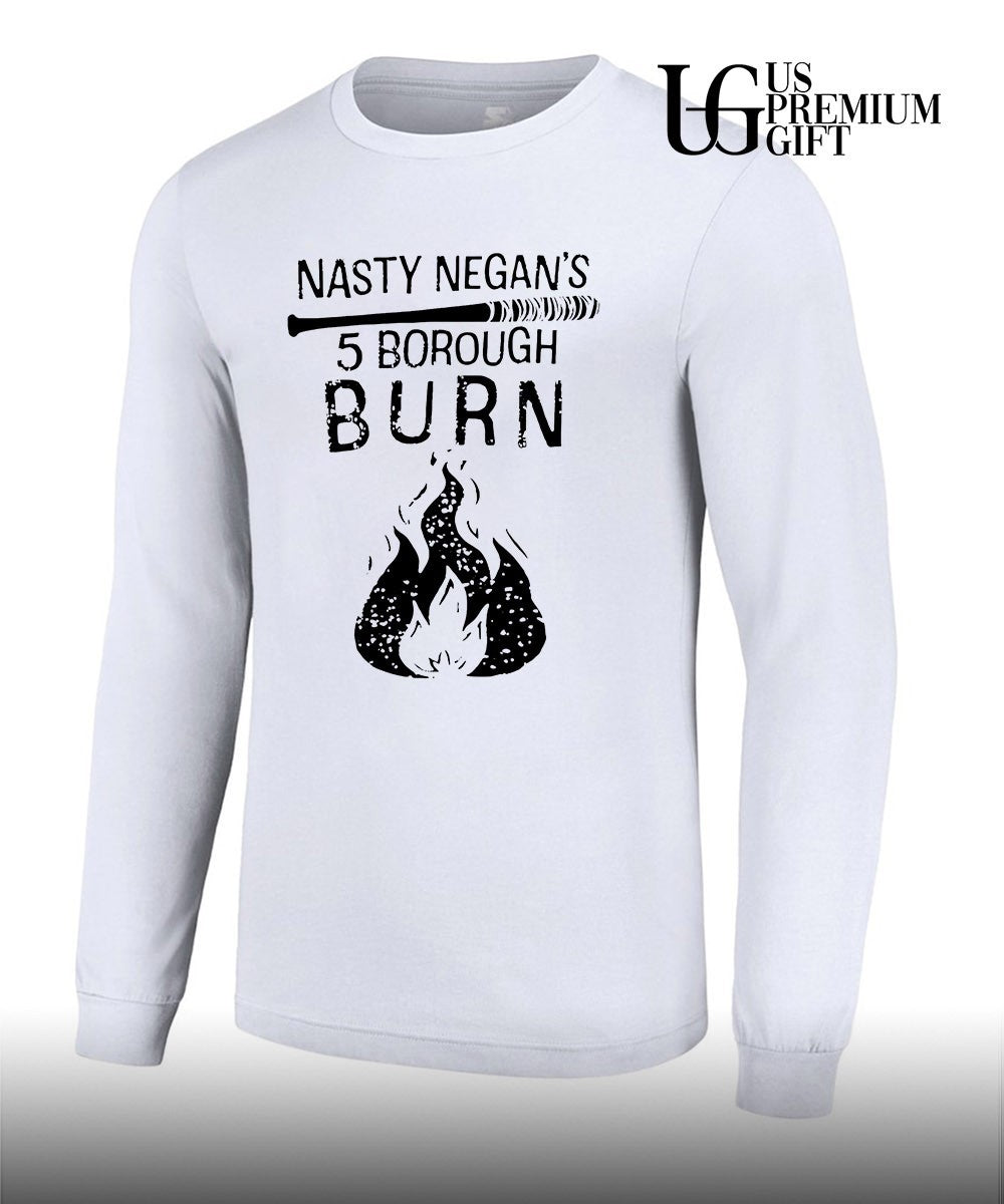 Nasty Negan 5 Borough Burn Baseball Bat shirt