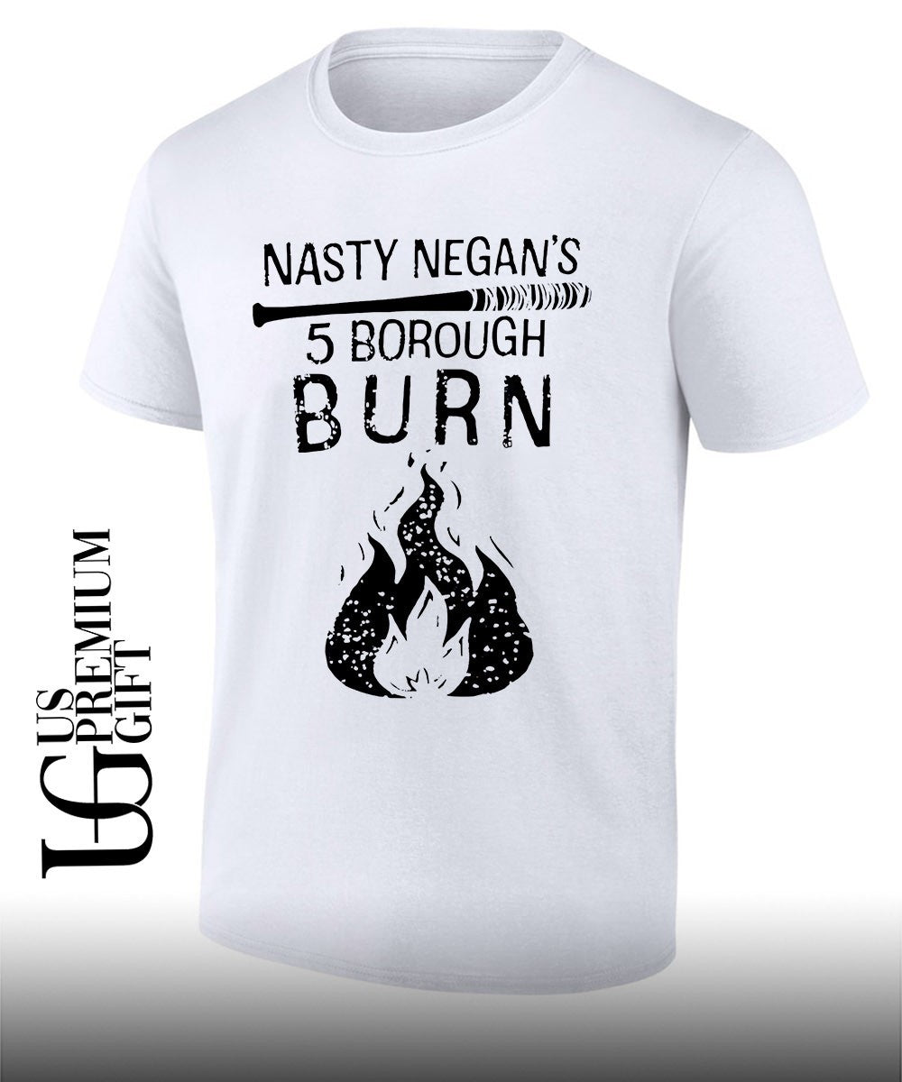 Nasty Negan 5 Borough Burn Baseball Bat shirt