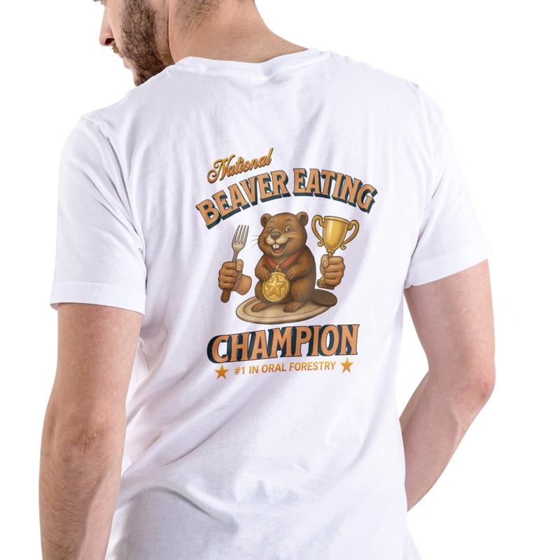 National Beaver Eating Champion T Shirt Unisex Cotton Graphic Tee for Oral Forestry Enthusiasts Hoodie, Sweatshirt