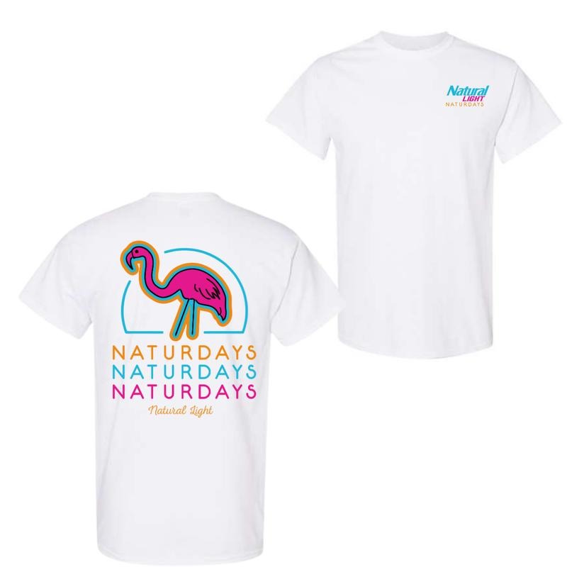 Natural Light Naturdays Neon Flamingo T-Shirt Sweatshirt Hoodie, Trendy Shirt | UrbanDripWear.com