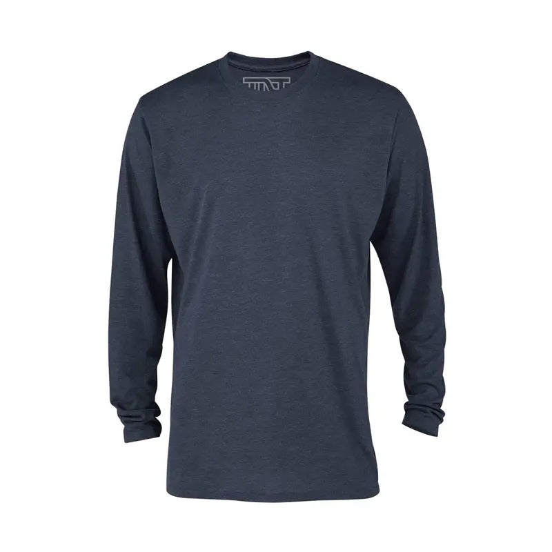 Navy Heather Long Sleeve Tri-Blend T-Shirt - Navy Hoodie, Sweatshirt | UrbanDripWear.com