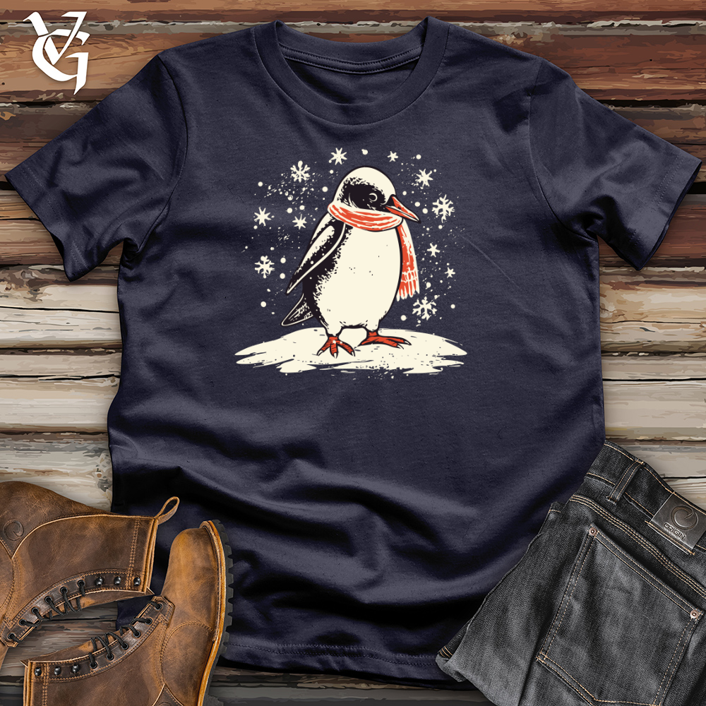 Vintage Snowy Penguin Cotton Tee