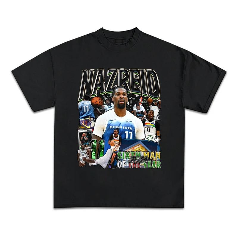 Naz Reid Sixth Man of the Year Streetwear T-Shirt Hoodie, Sweatshirt | UrbanDripWear.com