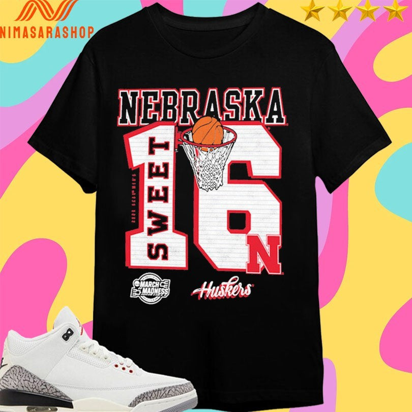 Nebraska Cornhuskers 2026 NCAA March Madness Sweet 16 Shirts