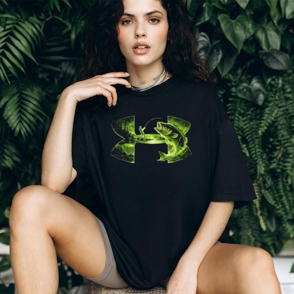 Neon Green Bass Fishing Night Strike Under Armour Style T Shirt