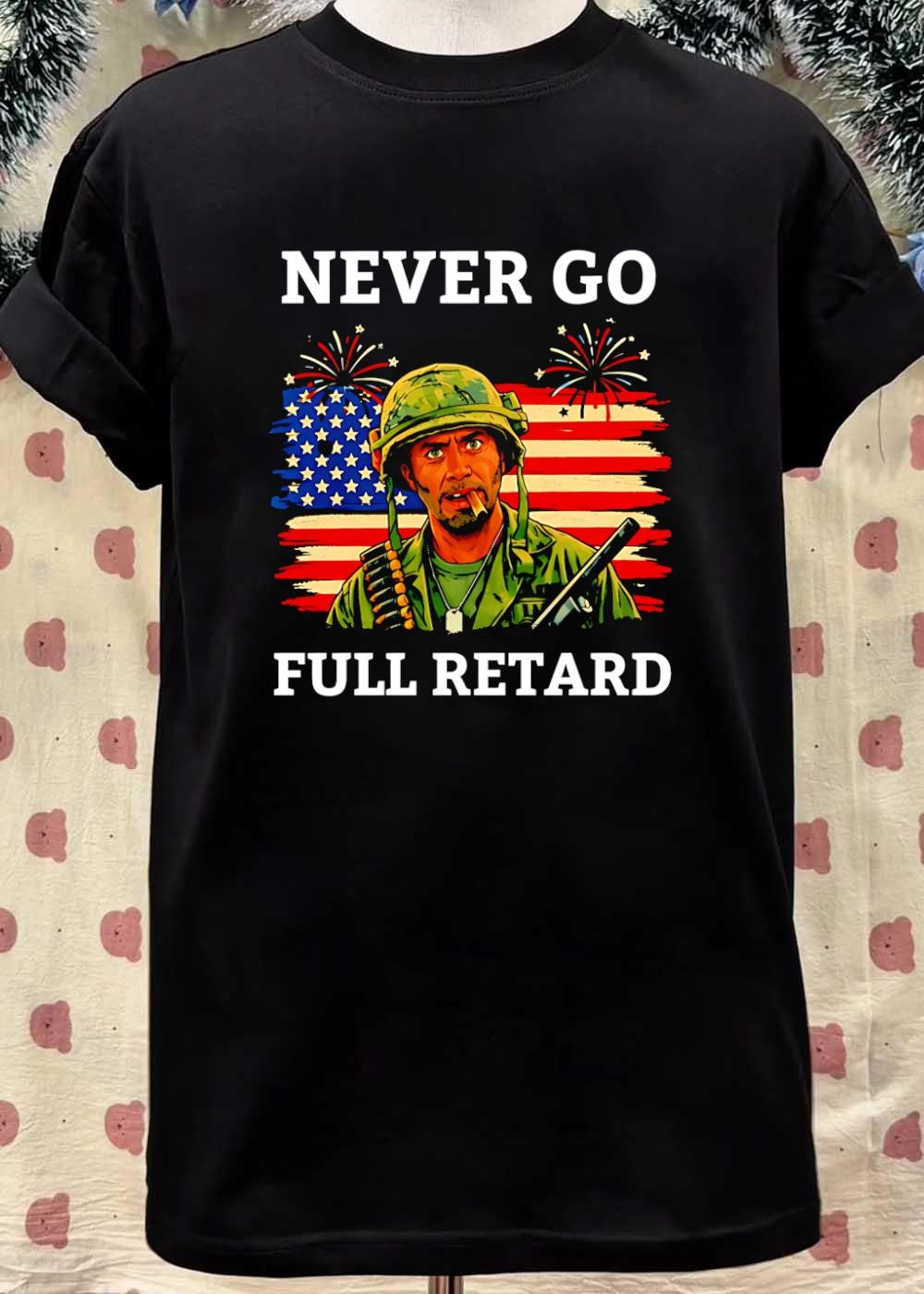 Never Go Full Retard Robert Downey Jr Tropic Thunder Shirt