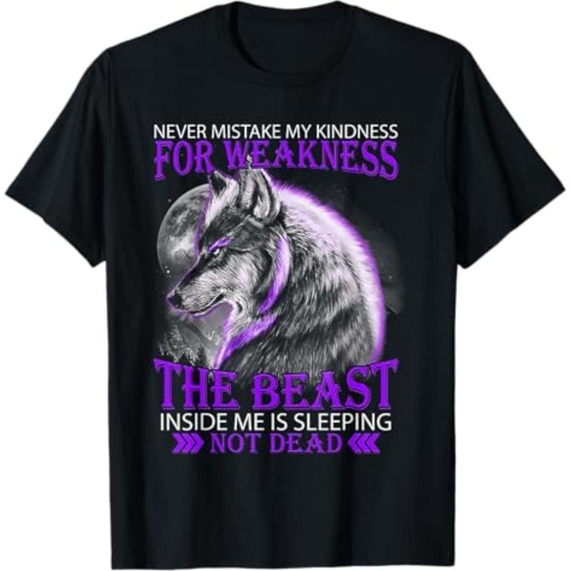 Never Mistake My Kindness For Weakness Wolf T-Shirt Comfy Menswear Hoodie, Sweatshirt | UrbanDripWear.com