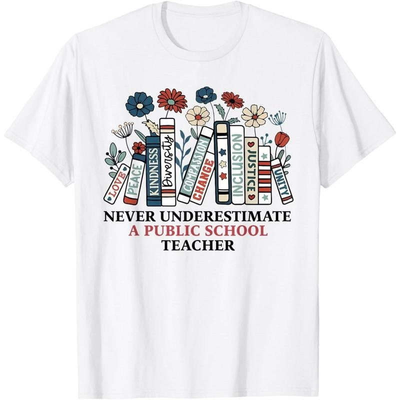 Never Underestimate A Public School Teacher Harris Walz 2024 T-Shirt made in usa Hoodie, Sweatshirt | UrbanDripWear.com