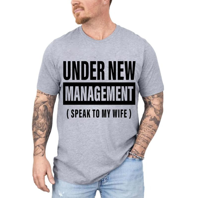 New Husband T-Shirt, Newly Married Tee, Under New Management Shirt, Engagement Gifts, Unisex Short Sleeve Tee, Classic...