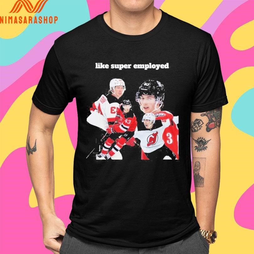 New Jersey Devils Luke Hughes Like Super Employed 2026 Shirts