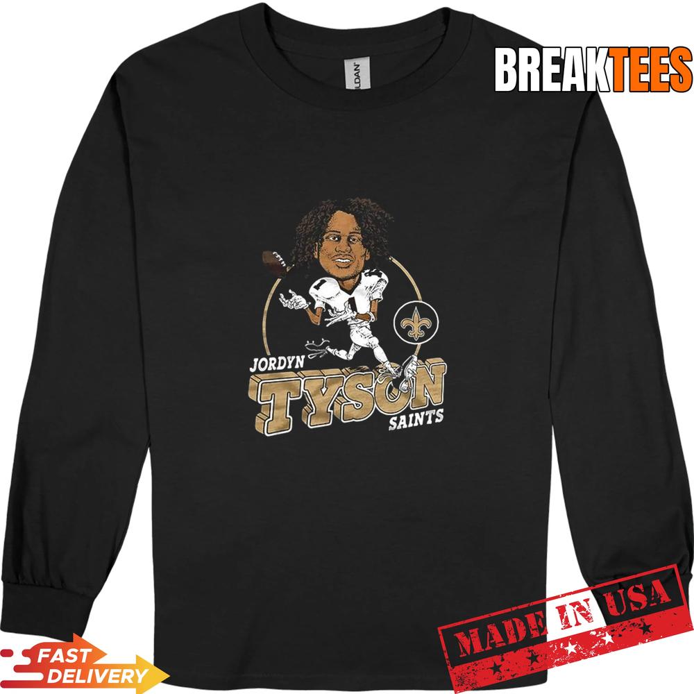 New Orleans Saints Jordyn Tyson NFL caricature T-Shirt